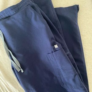 Figs Large Navy Blue Tall Yola Scrub Bottoms